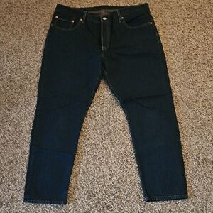 Dark Wash Blue Levi Women's Straight Leg Jeans